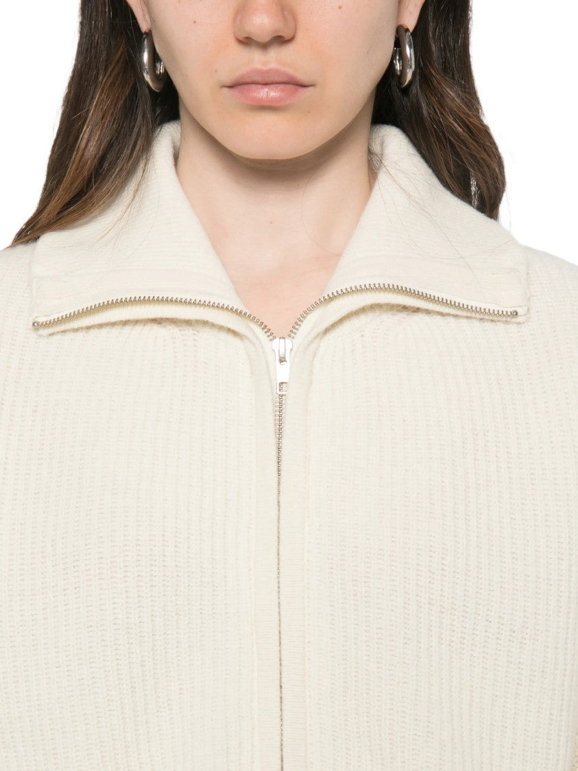 Jucca Ribbed-Knit Zip-Through Knit