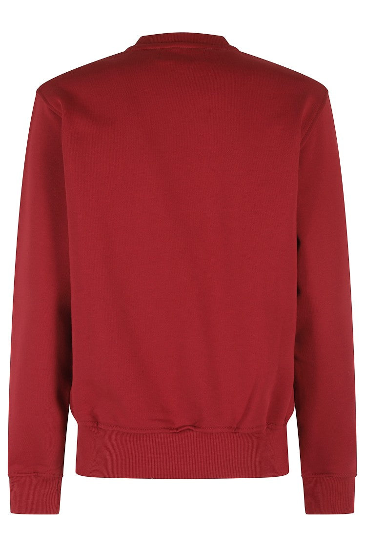 Fiorucci Contrast Print Bordeaux Crewneck Sweatshirt