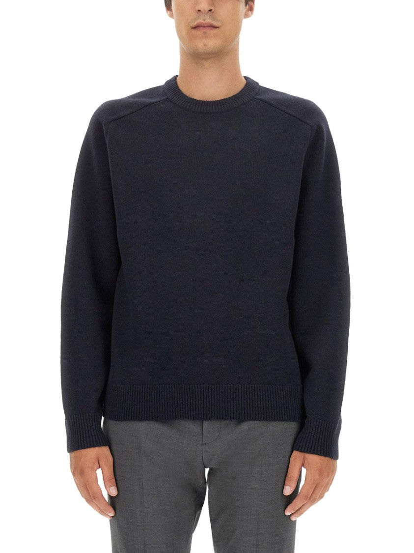Theory Minimalist Blue Wool Jersey Sweater