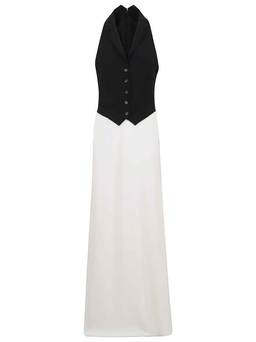 Lauren Ralph Lauren Sleeveless Maxi Dress With Deep V-Neckline