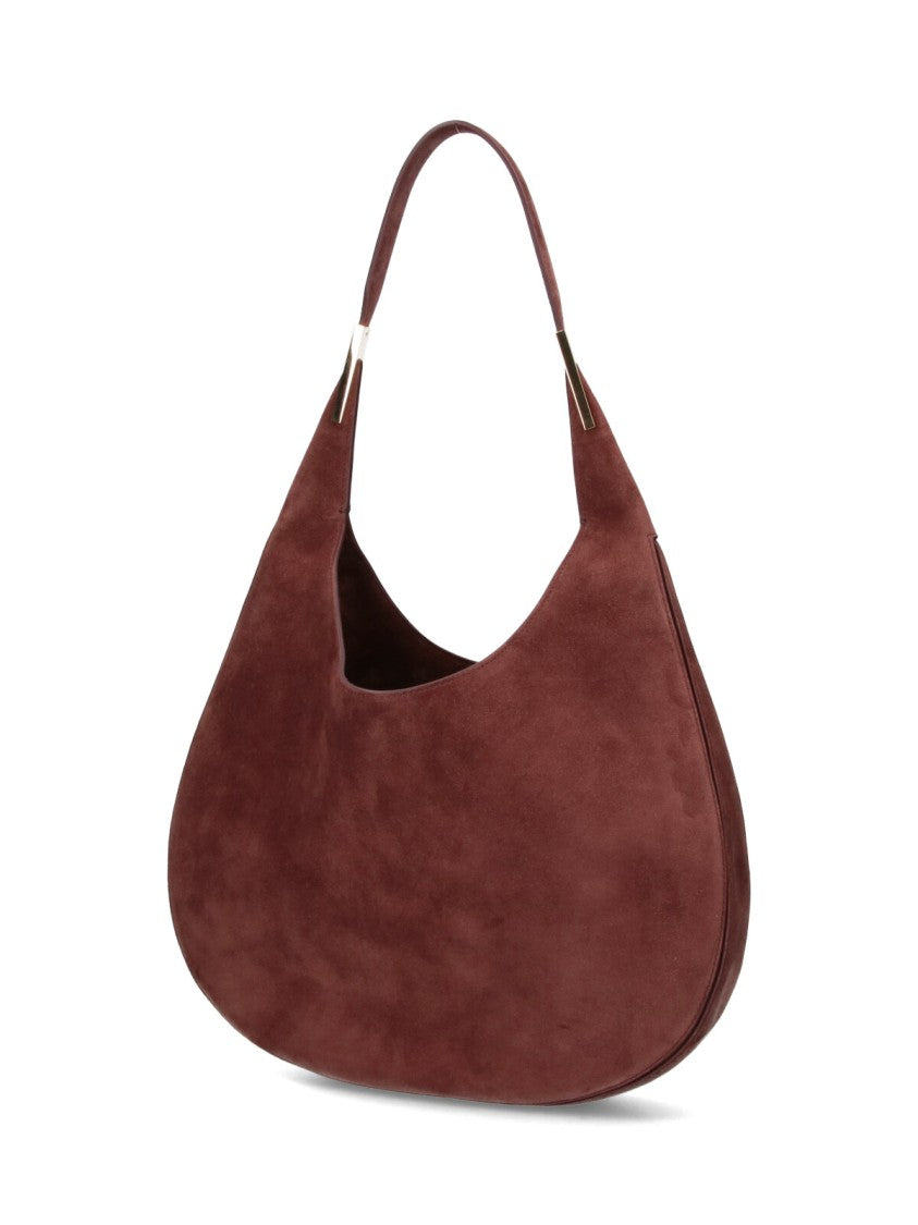 Savette "Florence" Hobo Bag, In Brown Suede