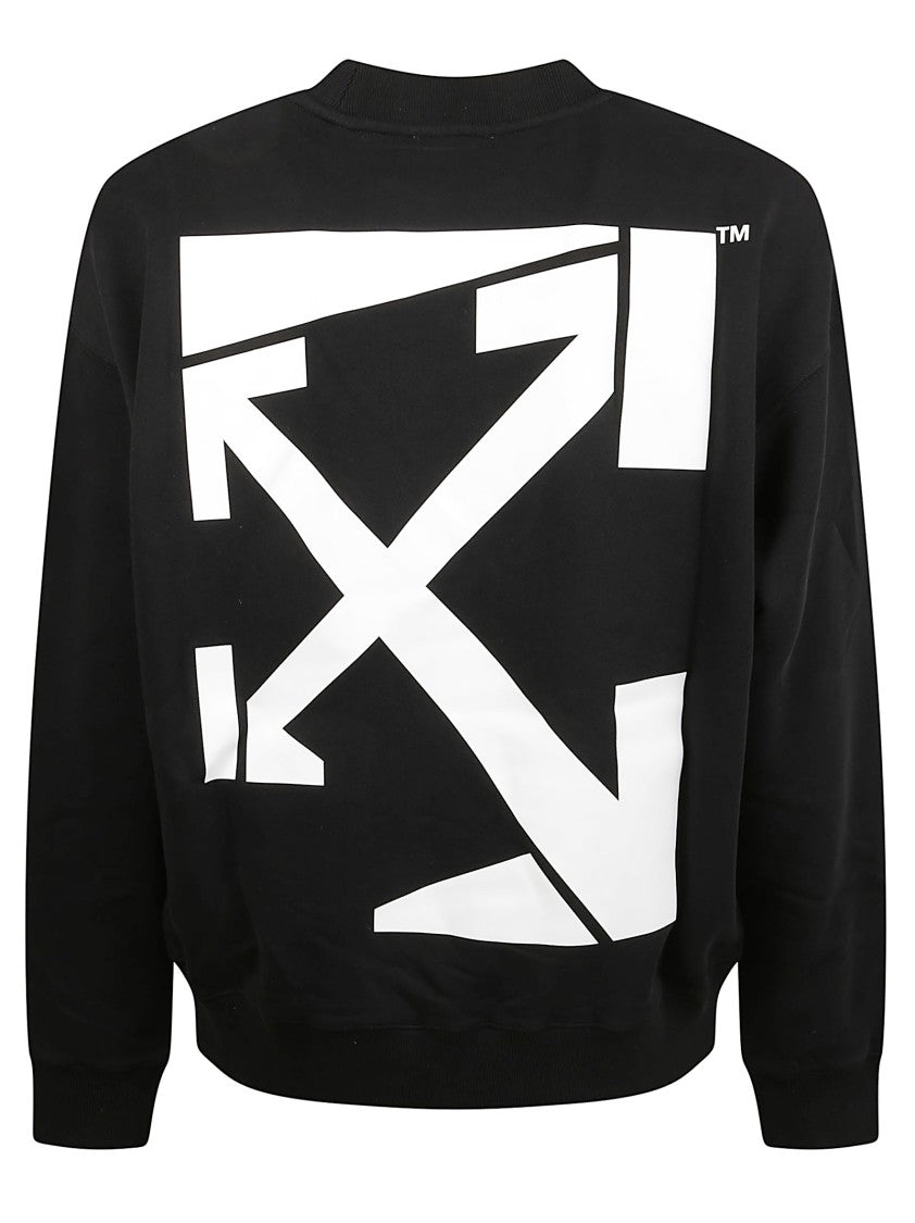 Off-White Crew Neck Sweatshirt With Signature Logo Design