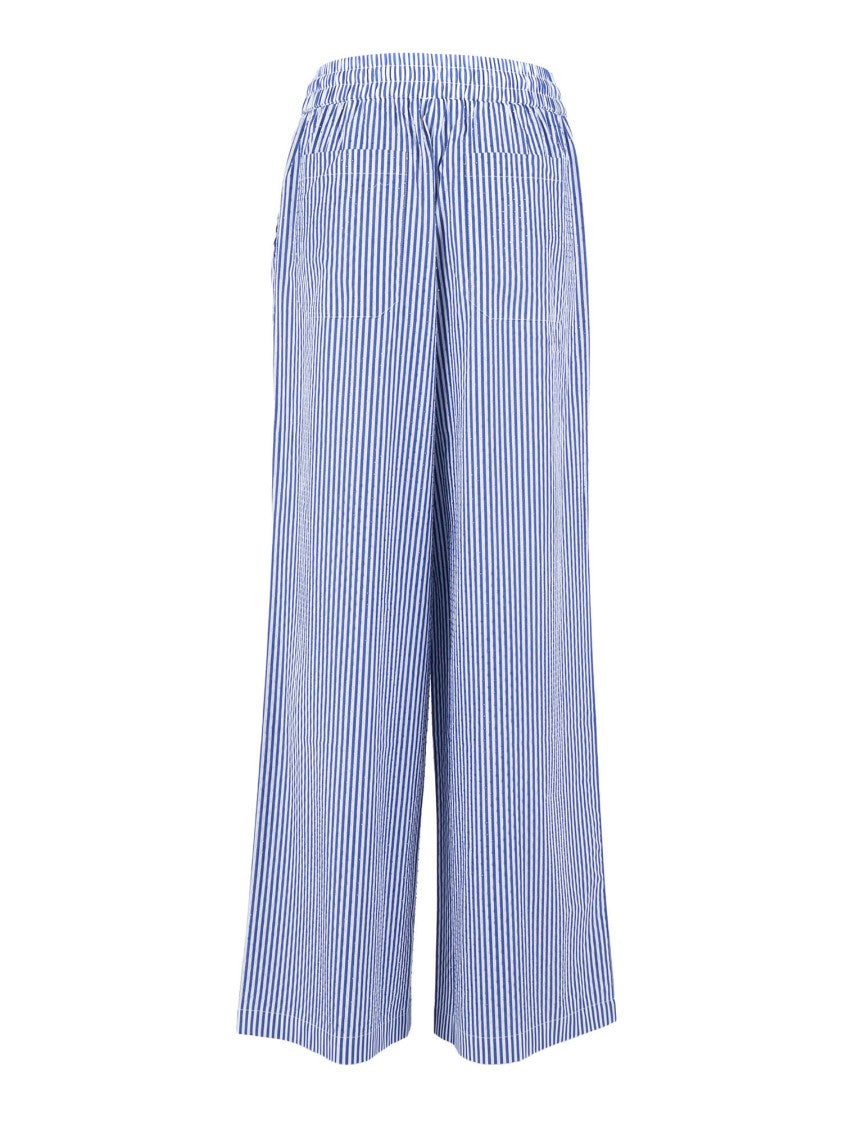 P.A.R.O.S.H. Wide Leg Vertical Stripe Straight-Leg Pants