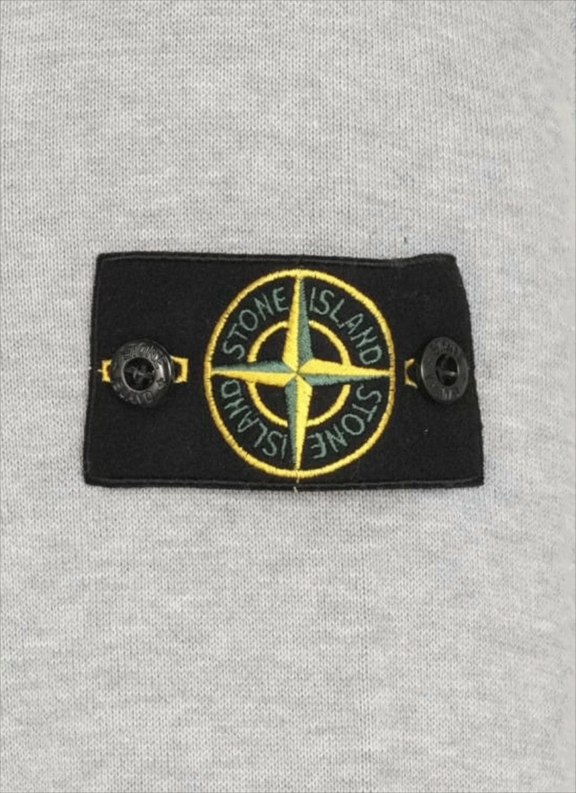 Stone Island Light Grey Cotton Sweater
