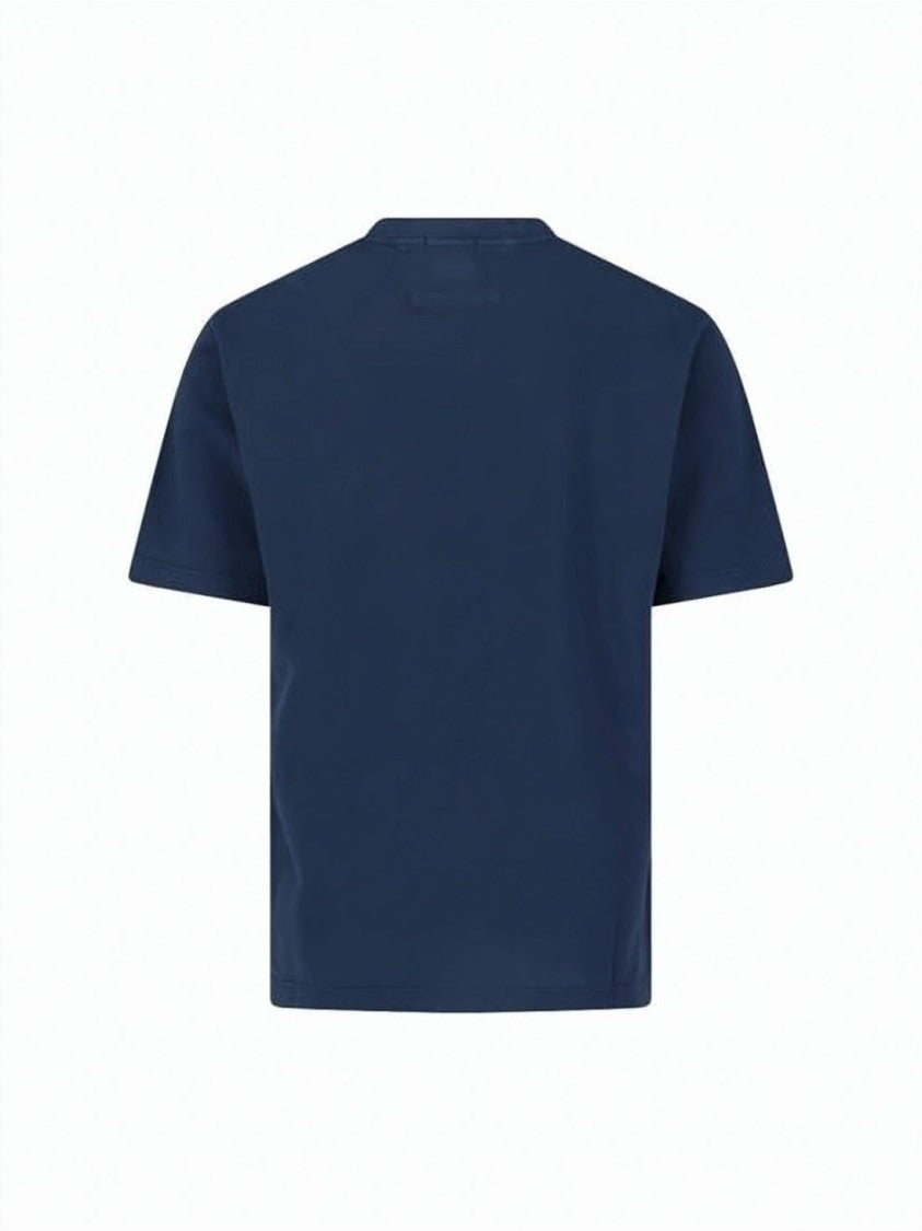 C.P. Company Minimalist Black Short-Sleeved T-Shirt With Rectangular Patch