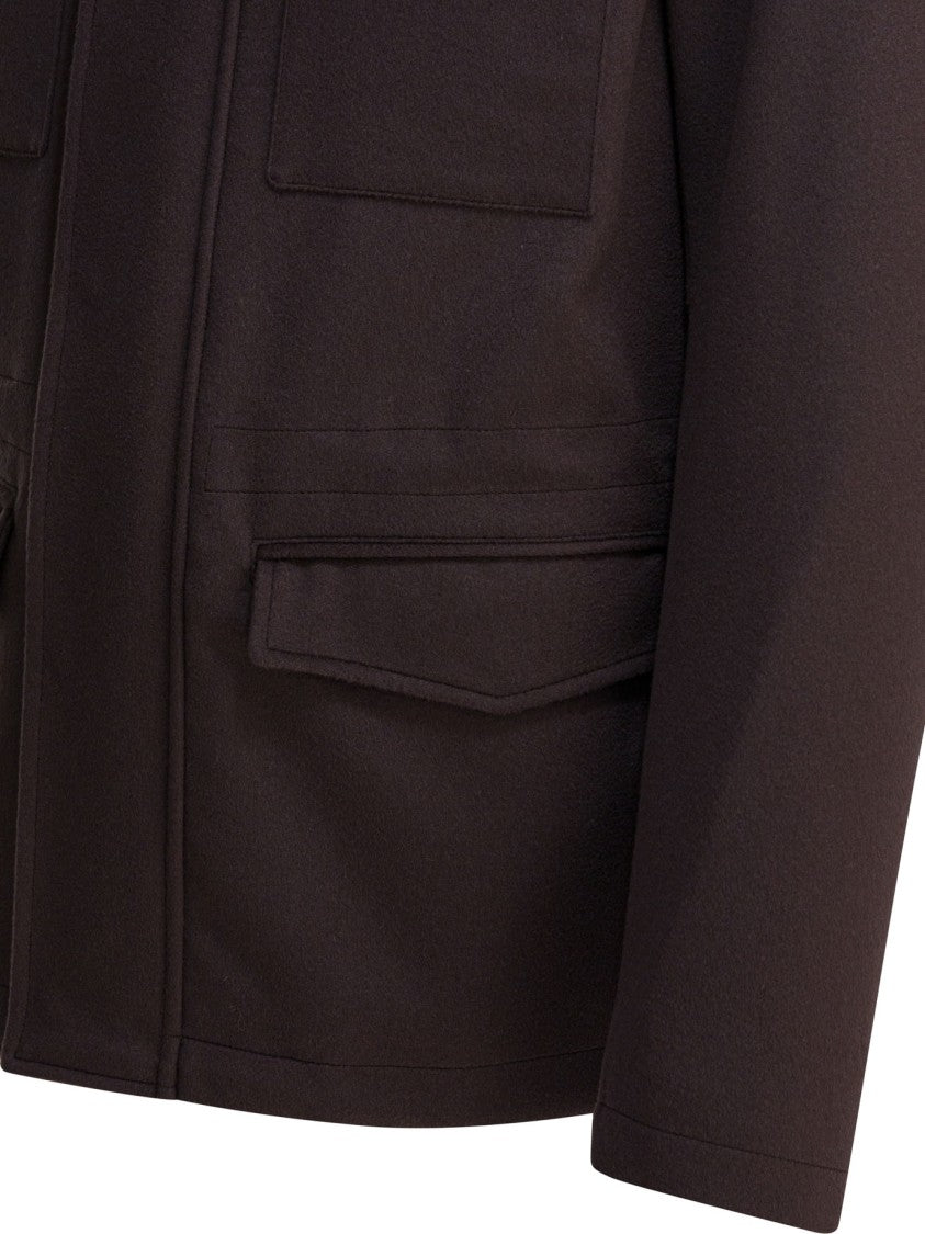 Herno Wool And Cashmere Short Coat