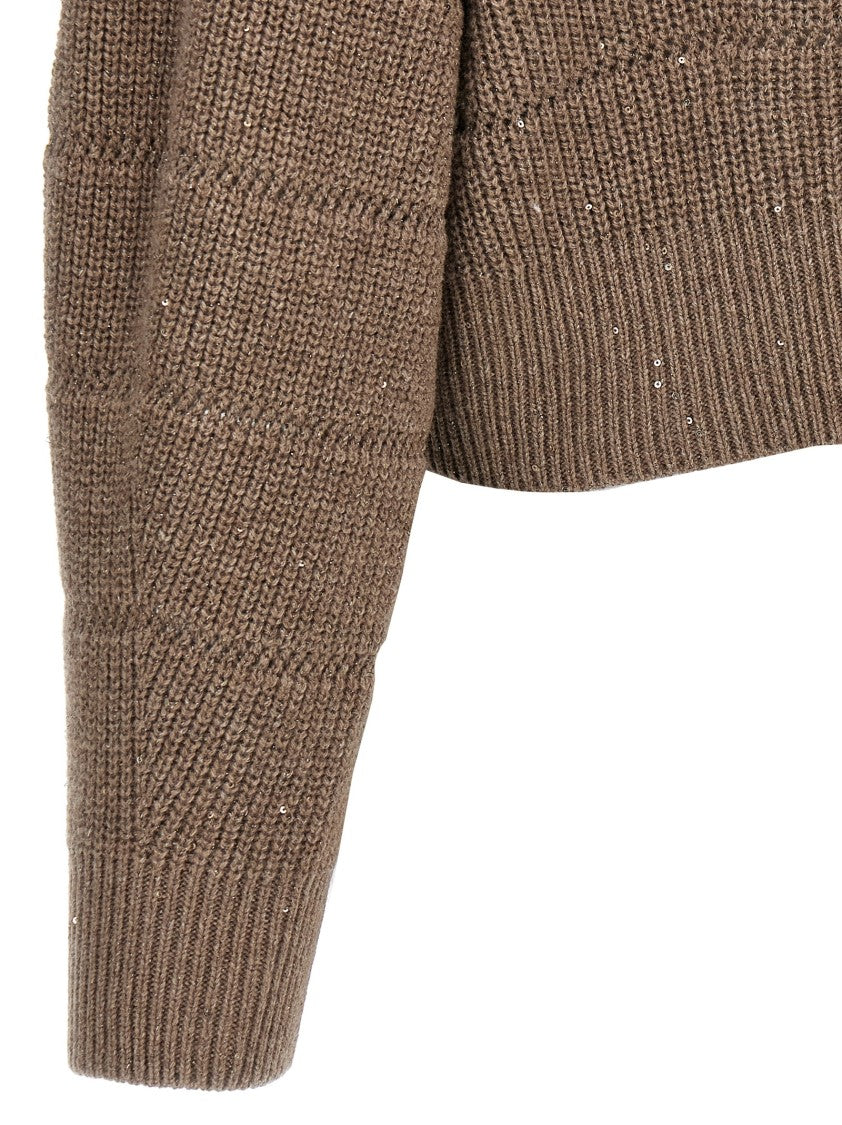 Brunello Cucinelli Rustic Dazzling Net' Cardigan