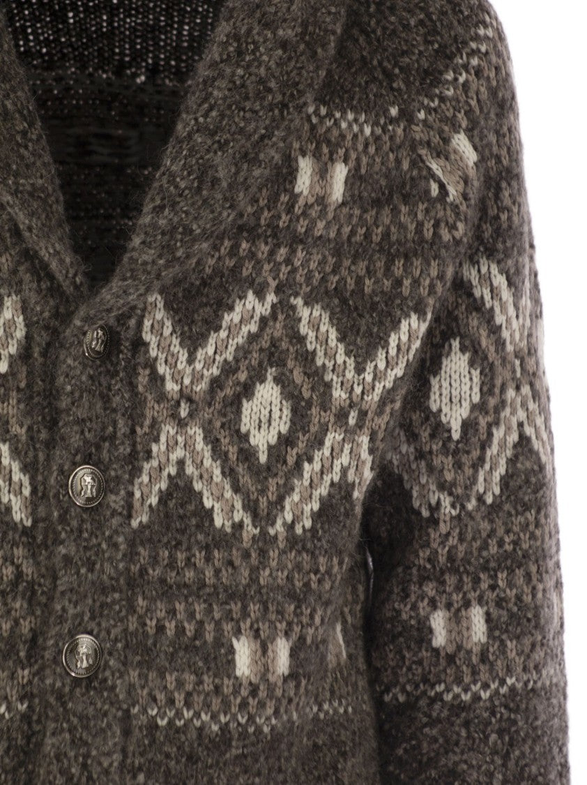 Brunello Cucinelli Geometric Jacquard Cardigan