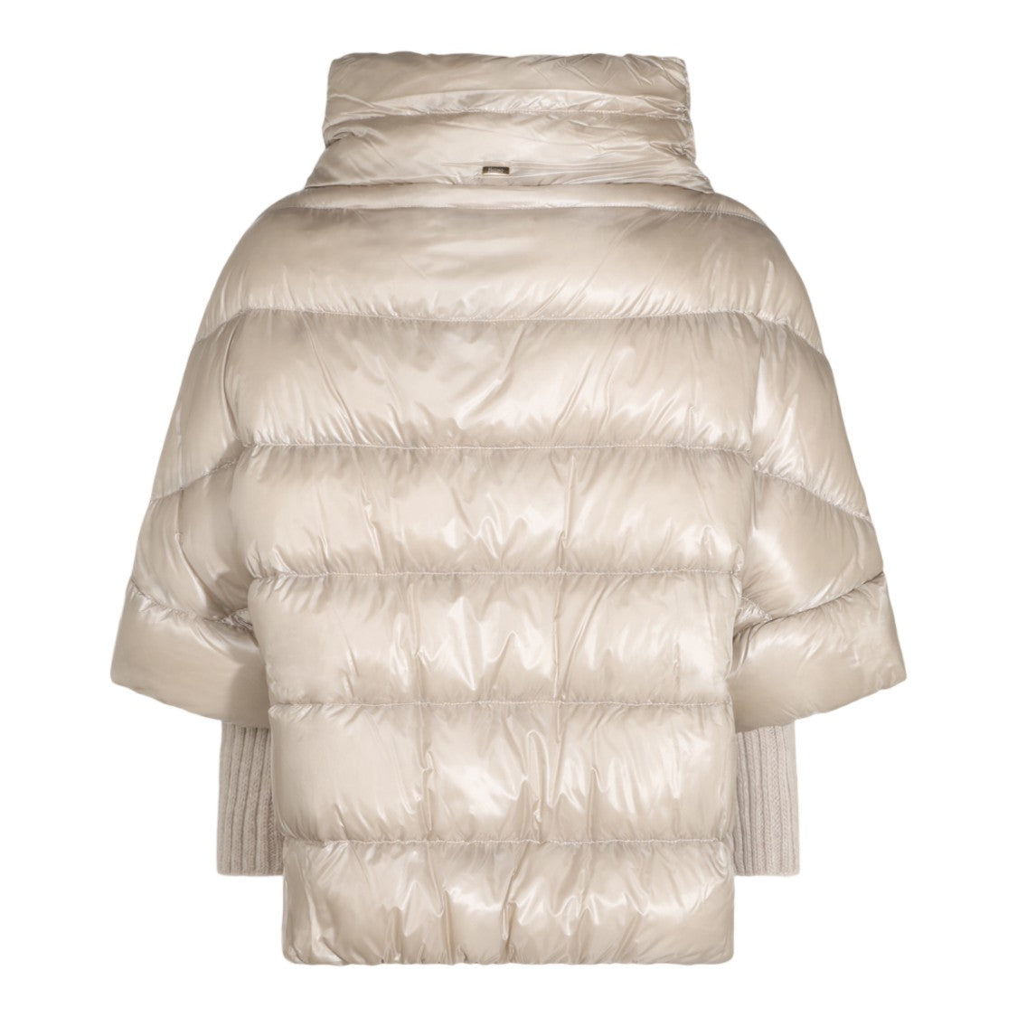 Herno Glossy Padded Coat With Structured Collar And Boxy Silhouette