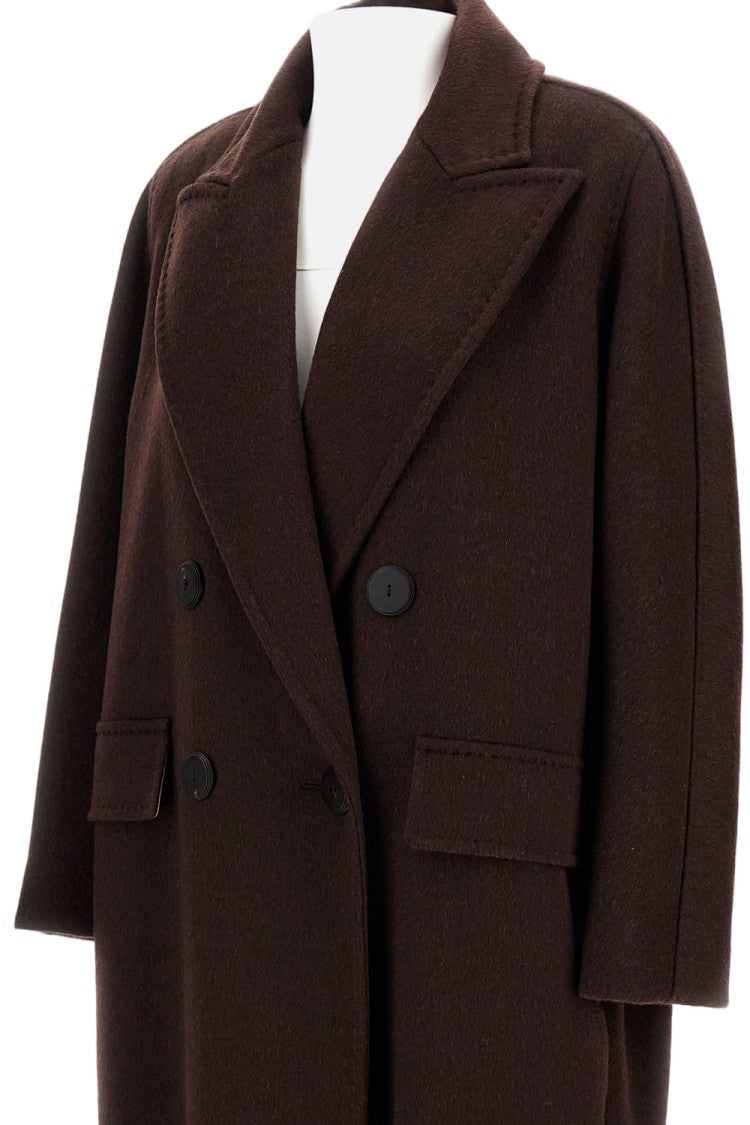 Max Mara Double-Breasted Oversized Brown Coat
