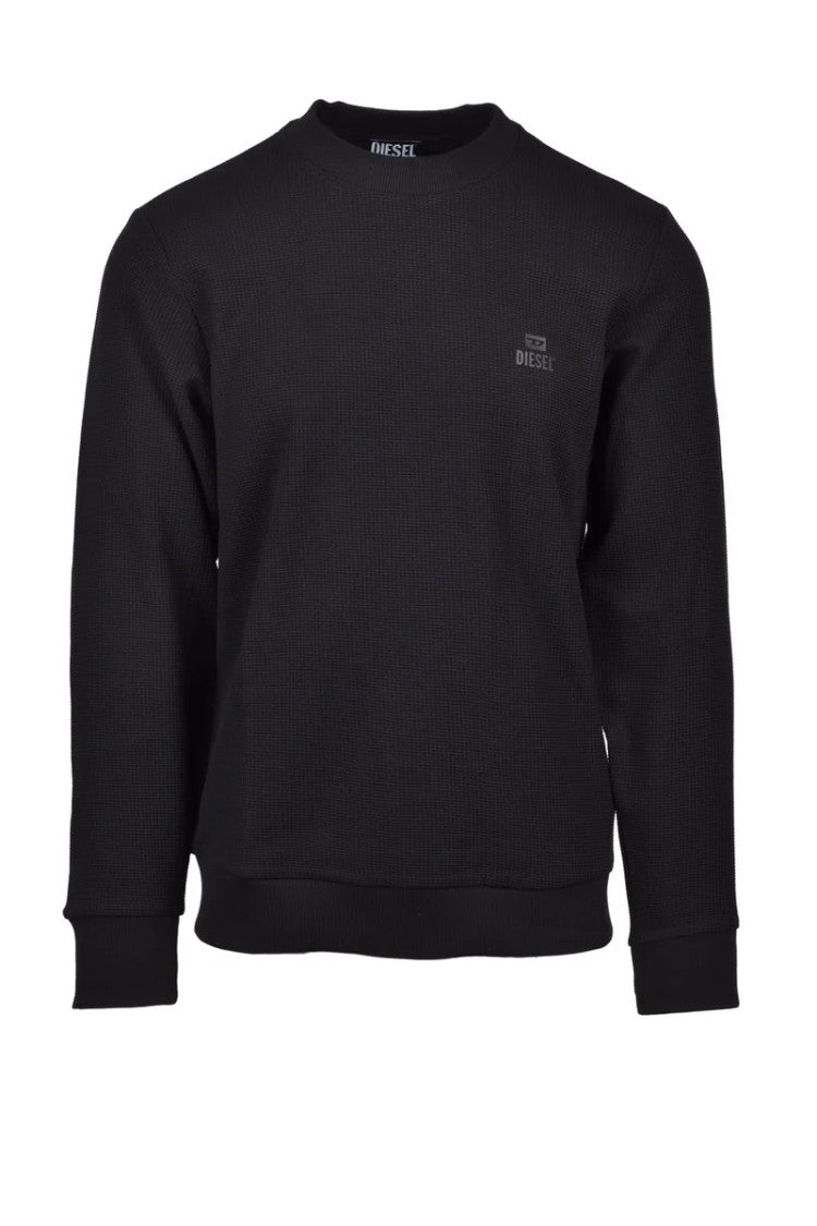 Diesel Black Cotton Men's Crewneck Sweatshirt