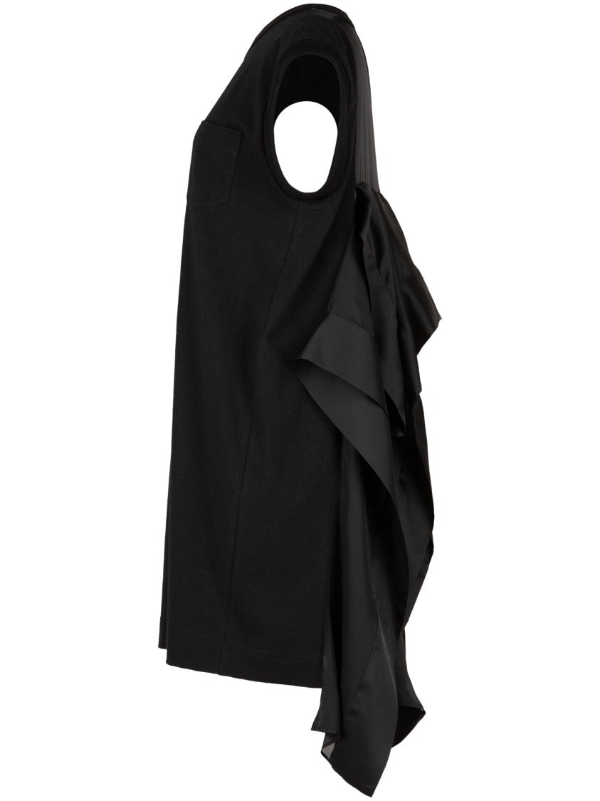 Sacai Satin Cotton Jersey Dress