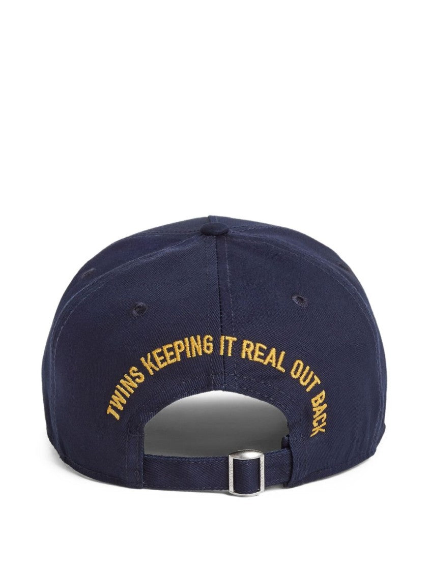 Dsquared2 Curved Peak Navy Blue Cap