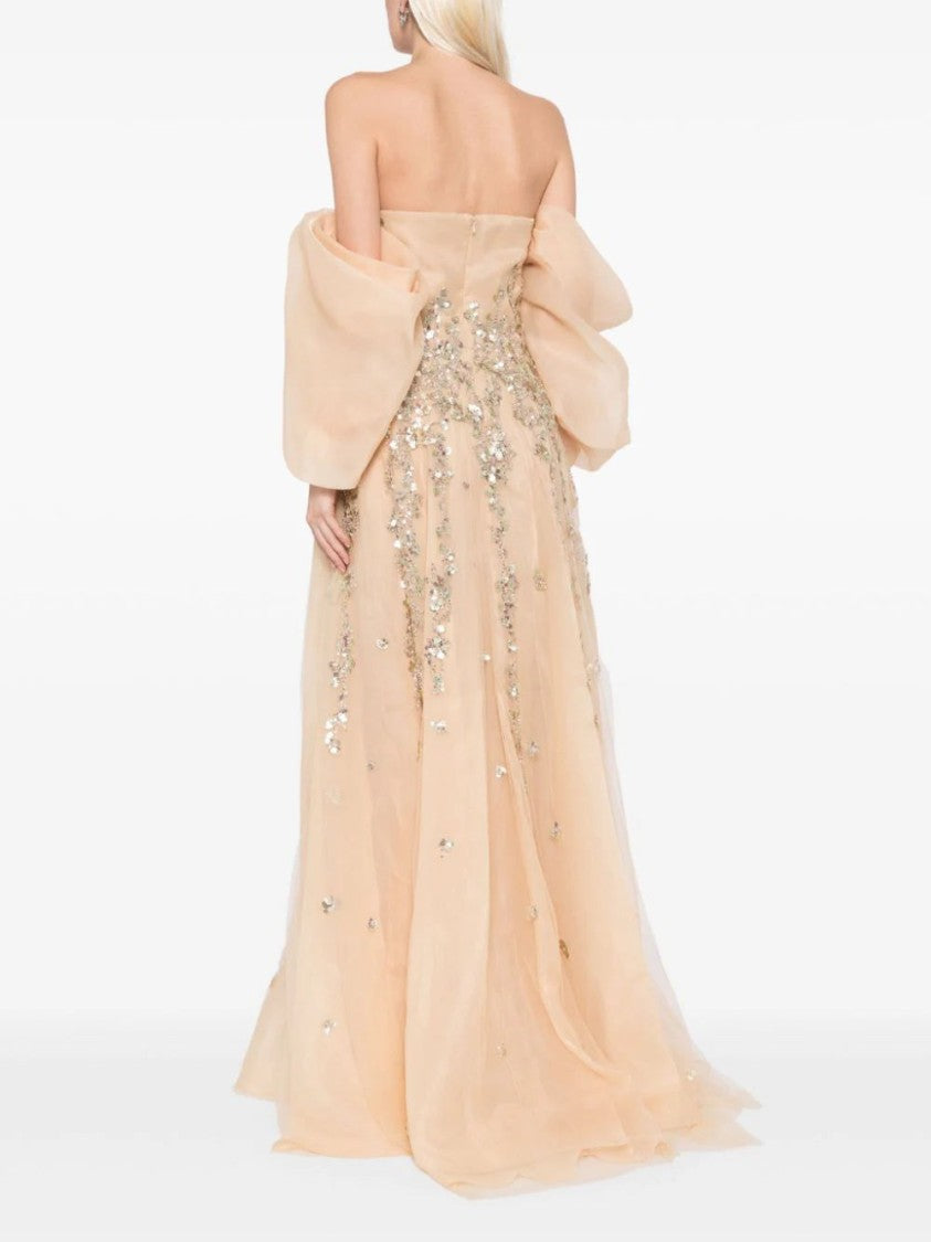 Saiid Kobeisy Organza Dress With Dotted Beading