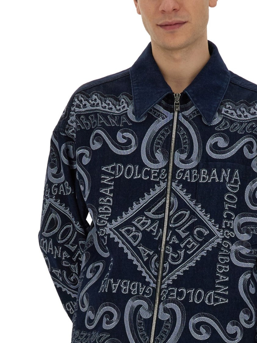 Dolce & Gabbana Navy Print Cardigan