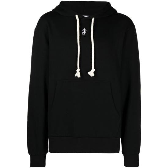 J. W. Anderson Minimalist Black Hoodie With Subtle Logo Detail