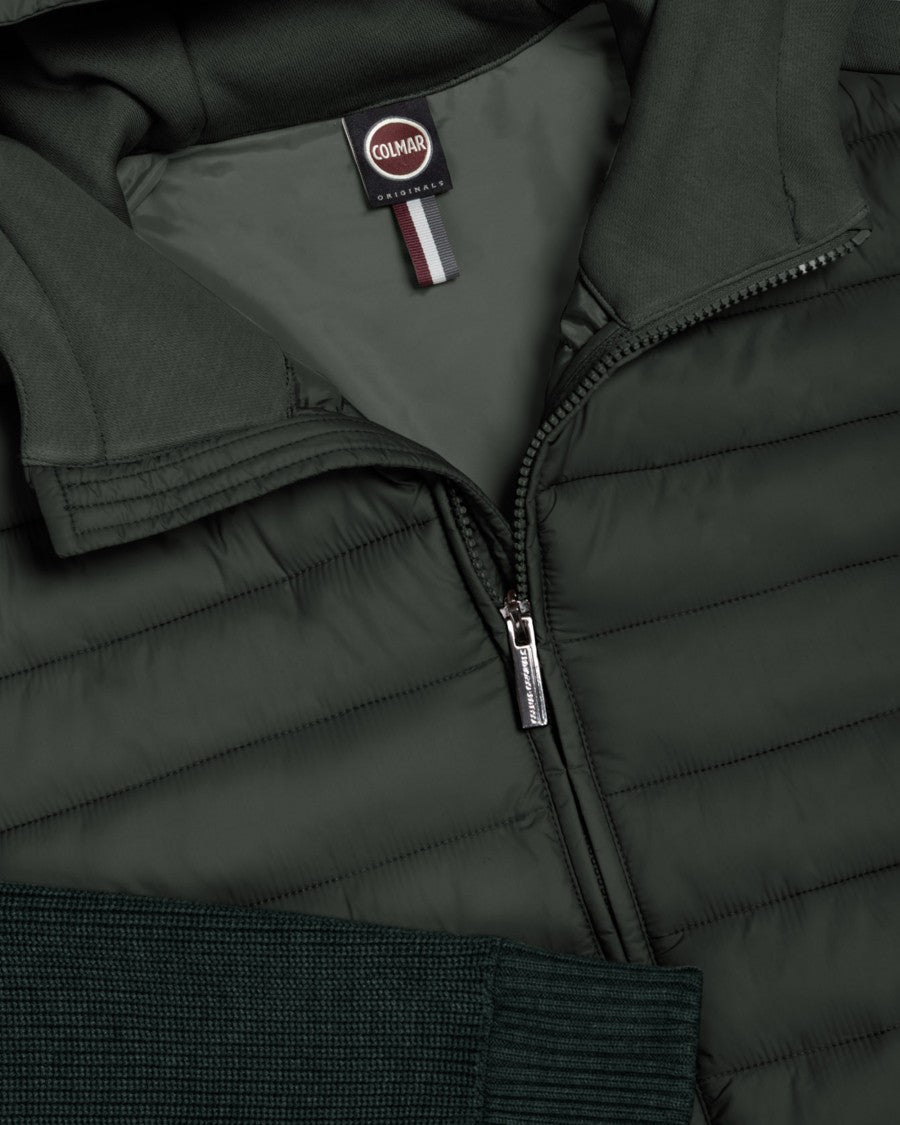 Colmar Originals Green Knit Hooded Jacket With Sleeves