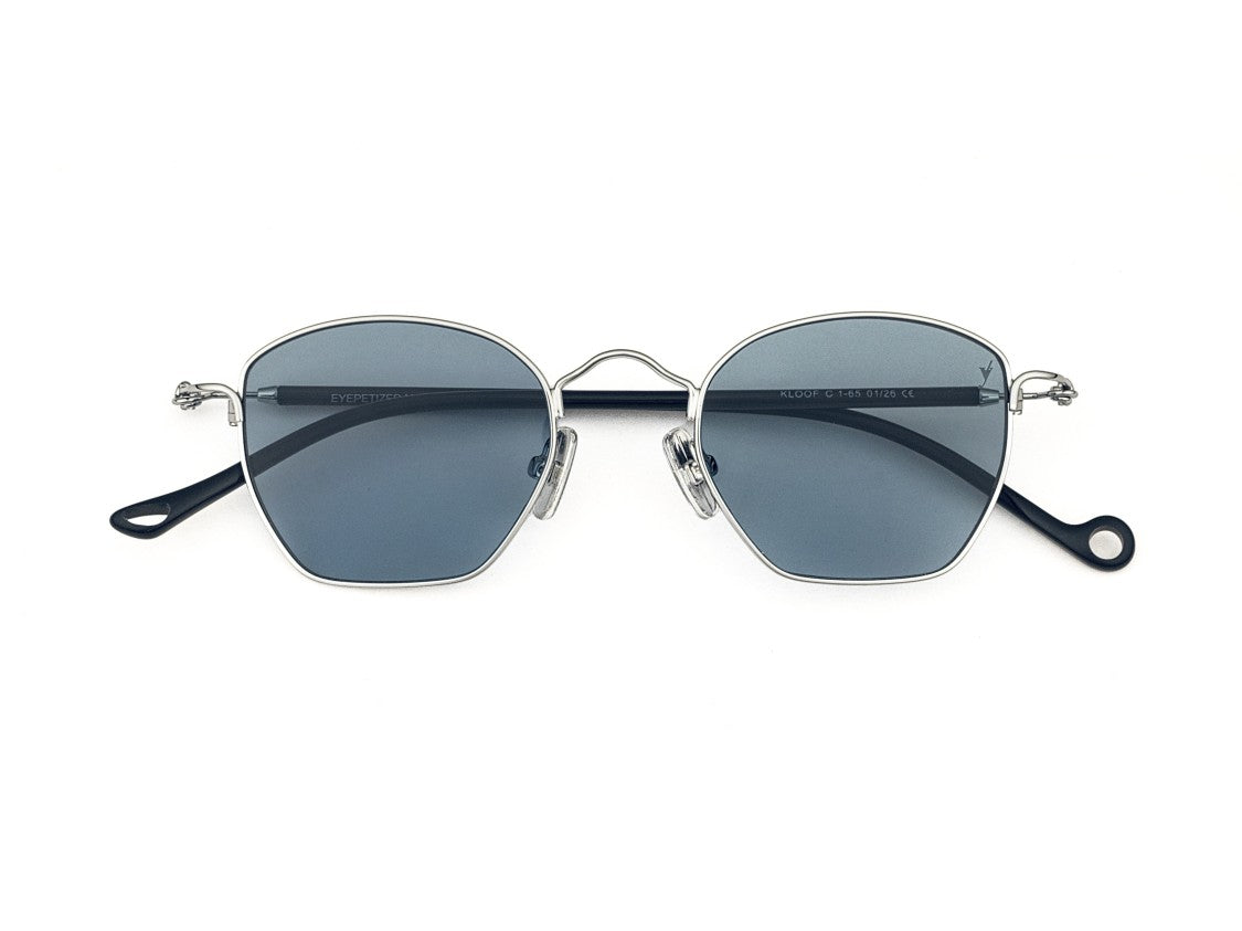 Eyepetizer Blue Kloof Metal Geometric Sunglasses