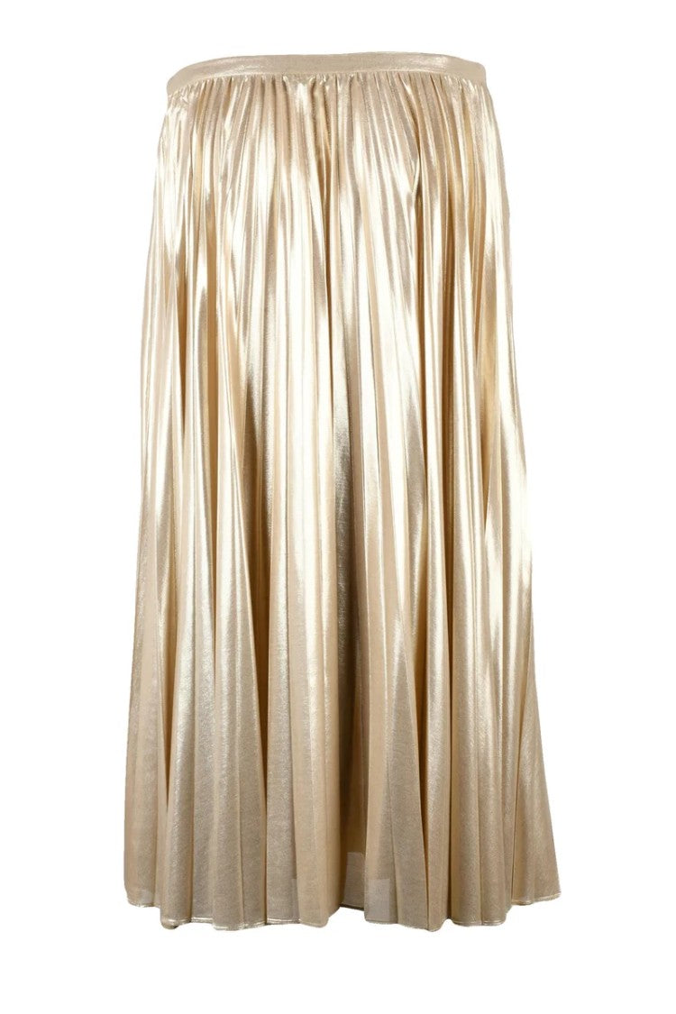 Lauren Ralph Lauren Pleated Maxi Skirt - Gold