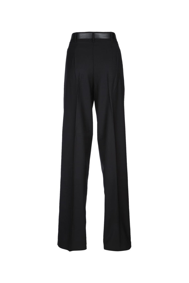 Mm Studio Tailored High-Waist Straight-Leg Pants