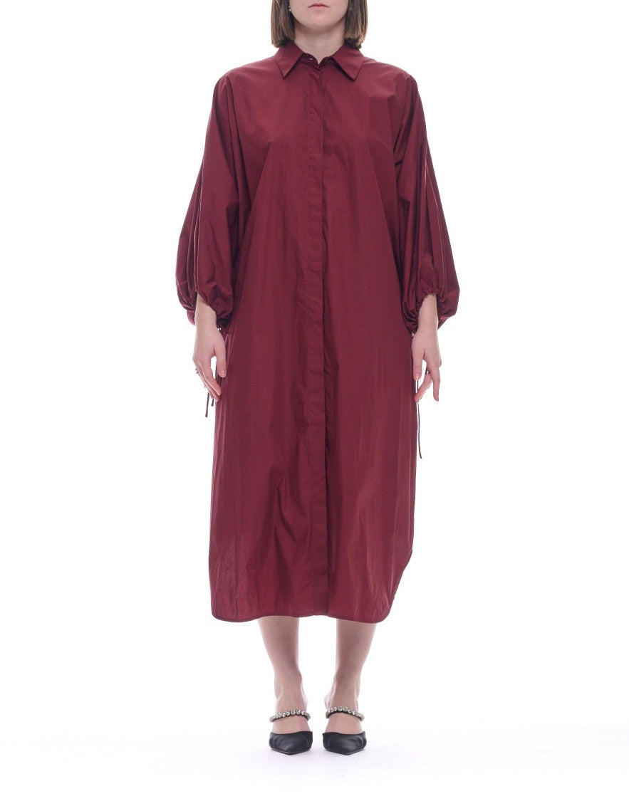 Meimeij Oversized Cotton Brandy Red Women’S Dress