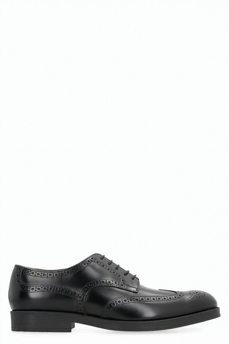 Tod's Brogue Black Leather Dress Shoes