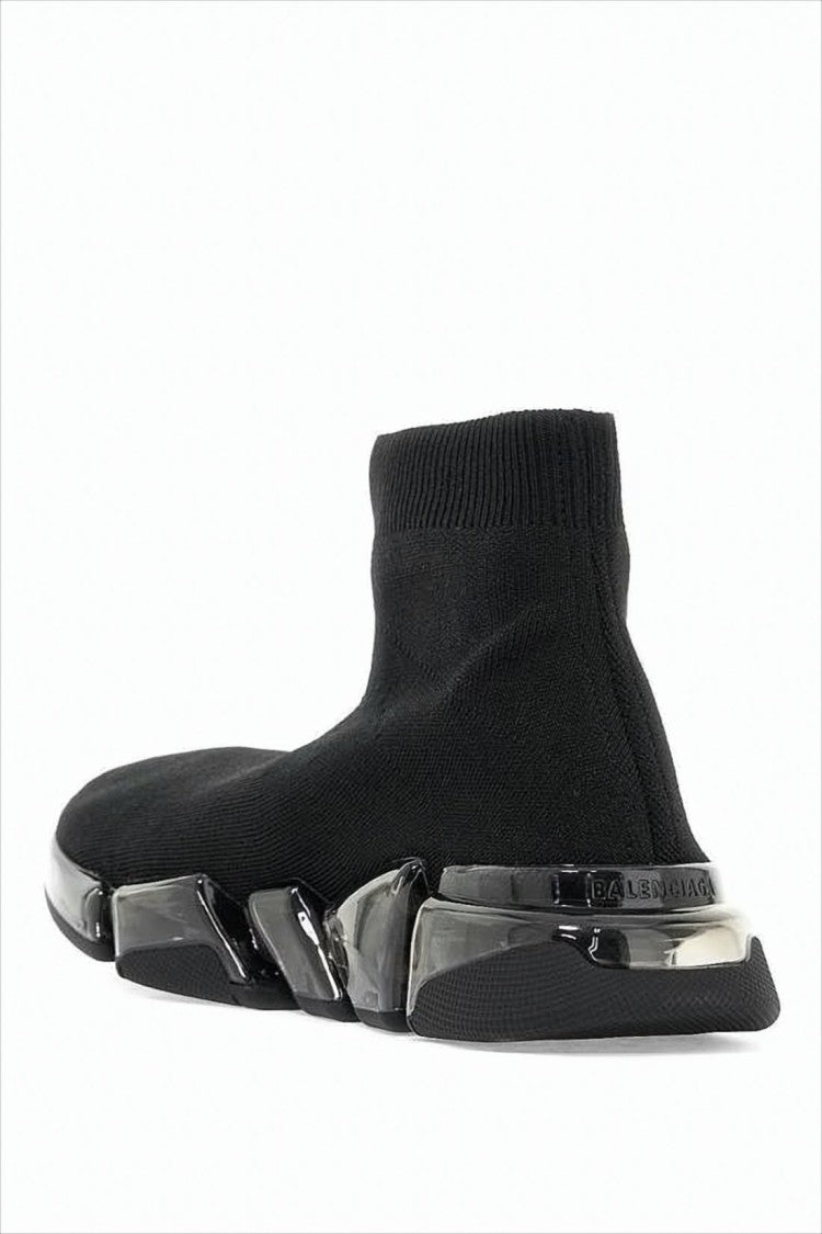 Balenciaga Sock-Style Black Sneakers With Sculptural Sole
