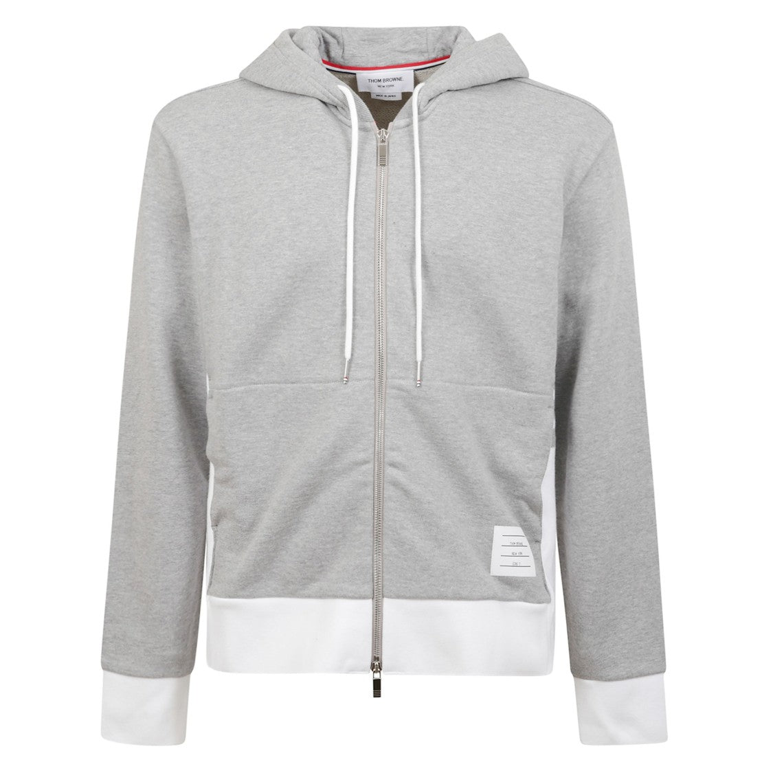 Thom Browne Contrast-Side Zip Hoodie