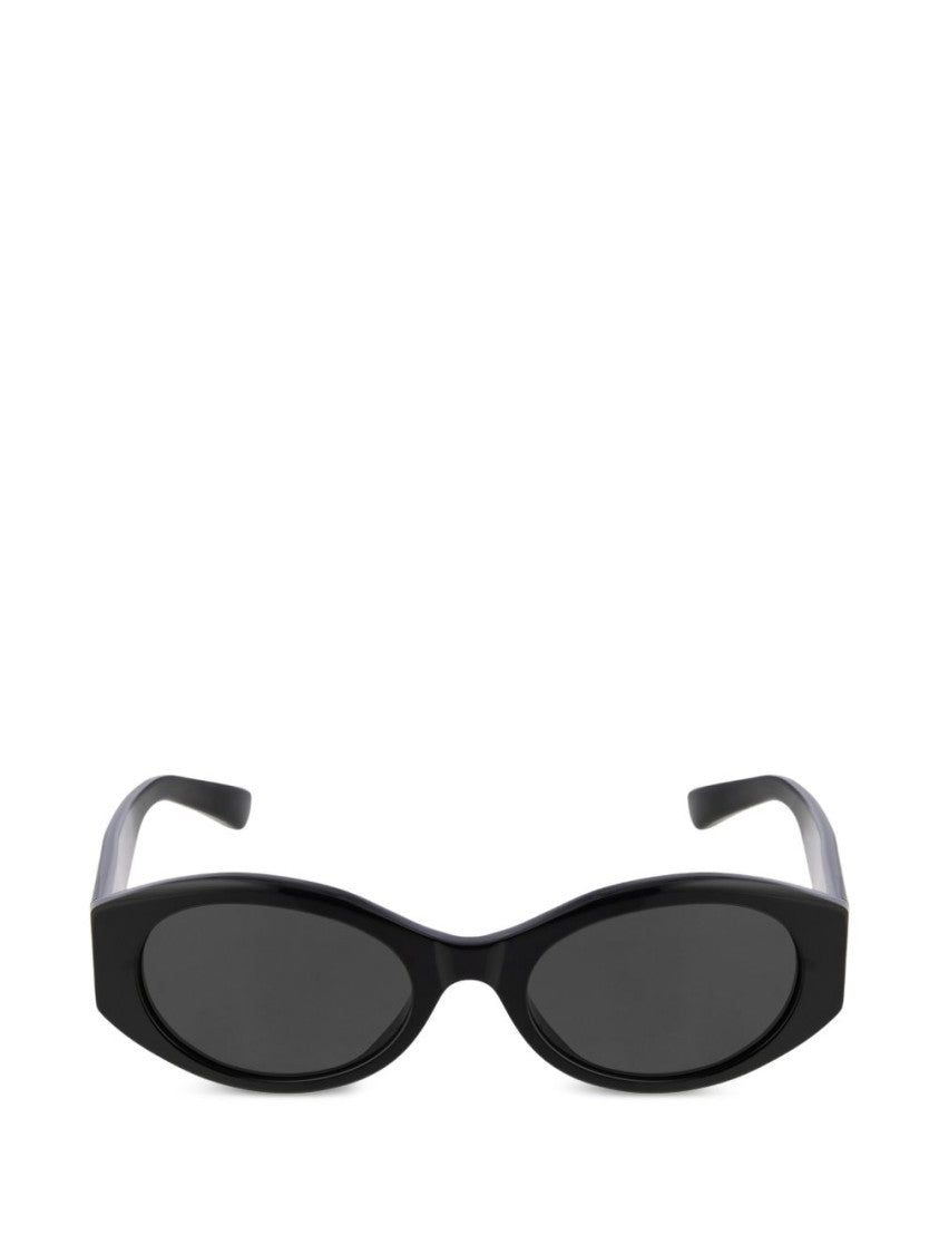 Balenciaga Oval-Frame Black Acetate Sunglasses