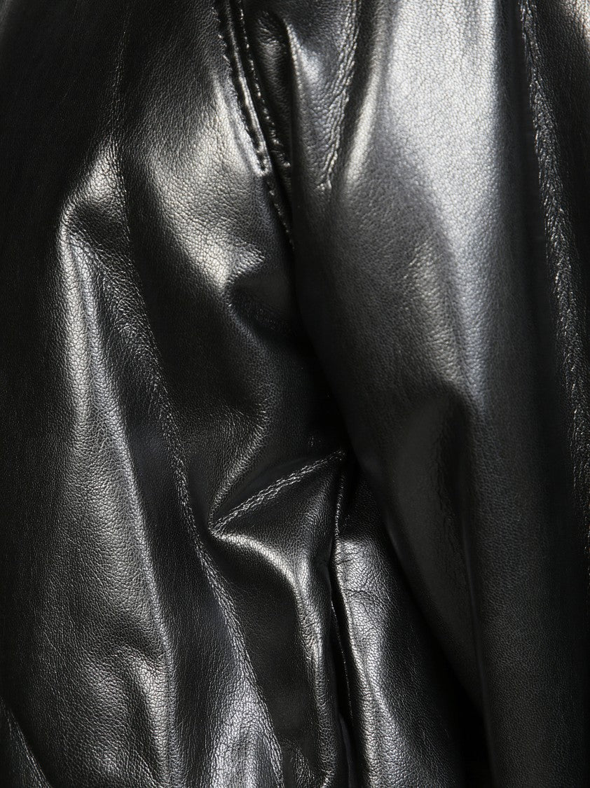 Pinko Brodo Faux Leather Bomber Jacket