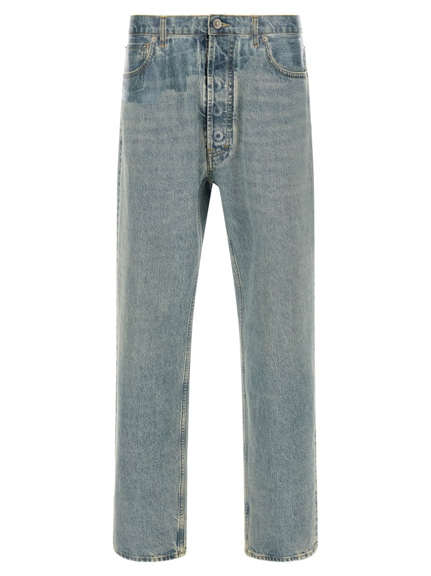 Maison Margiela Stone-Washed Denim Jeans With Unique Tape Detailing