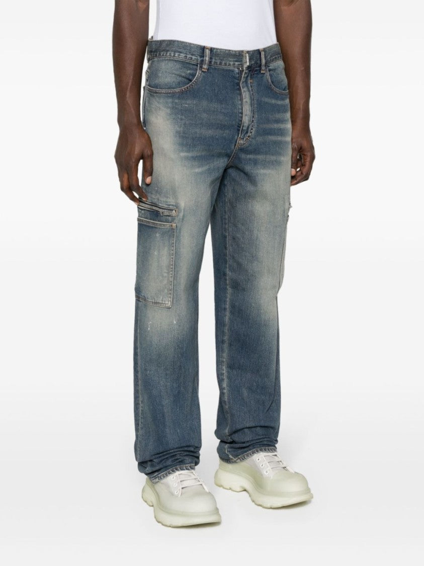 Givenchy Medium Blue Straight Leg Denim Trousers