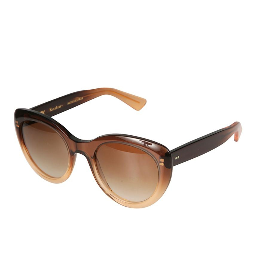 Kador Sophia Gradient Brown Tinted Sunglasses With Rounded Frame
