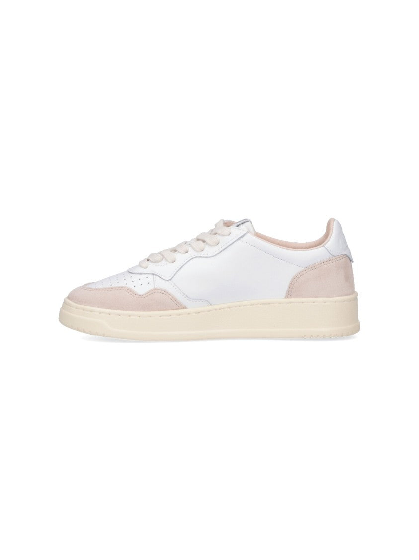 Autry White Medalist Leather Low Sneakers
