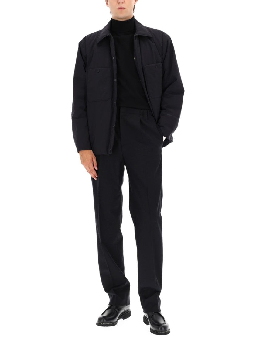 Laminar Boxy Minimalist Black Jacket With Classic Collar