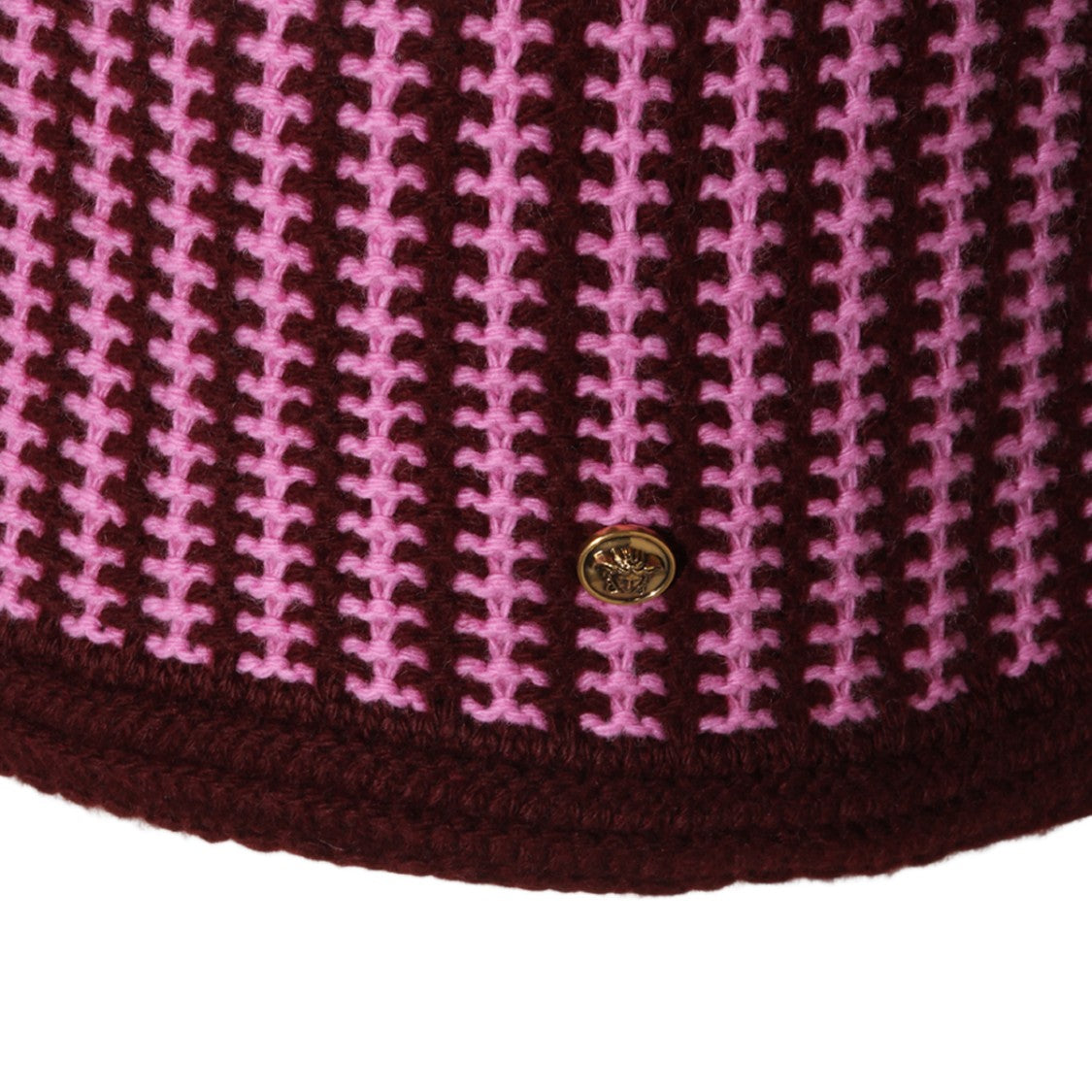 Versace Textured Knit Gold Emblem Skirt