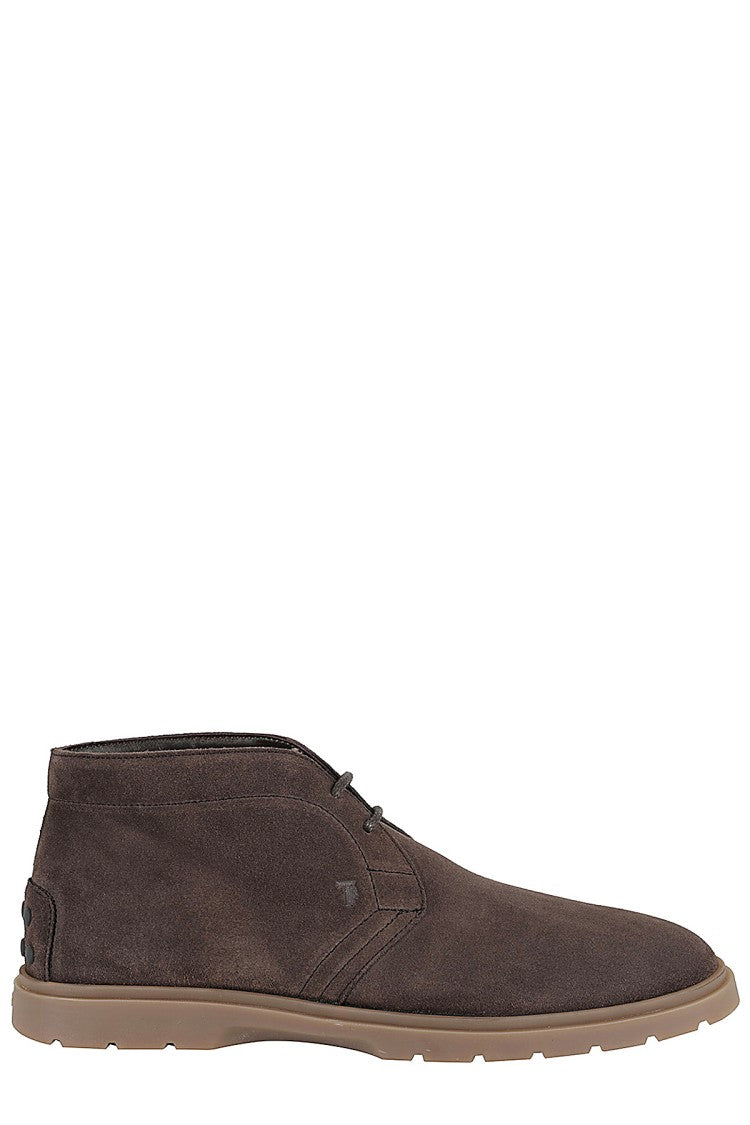 Tod's Mud Suede Ankle Boots