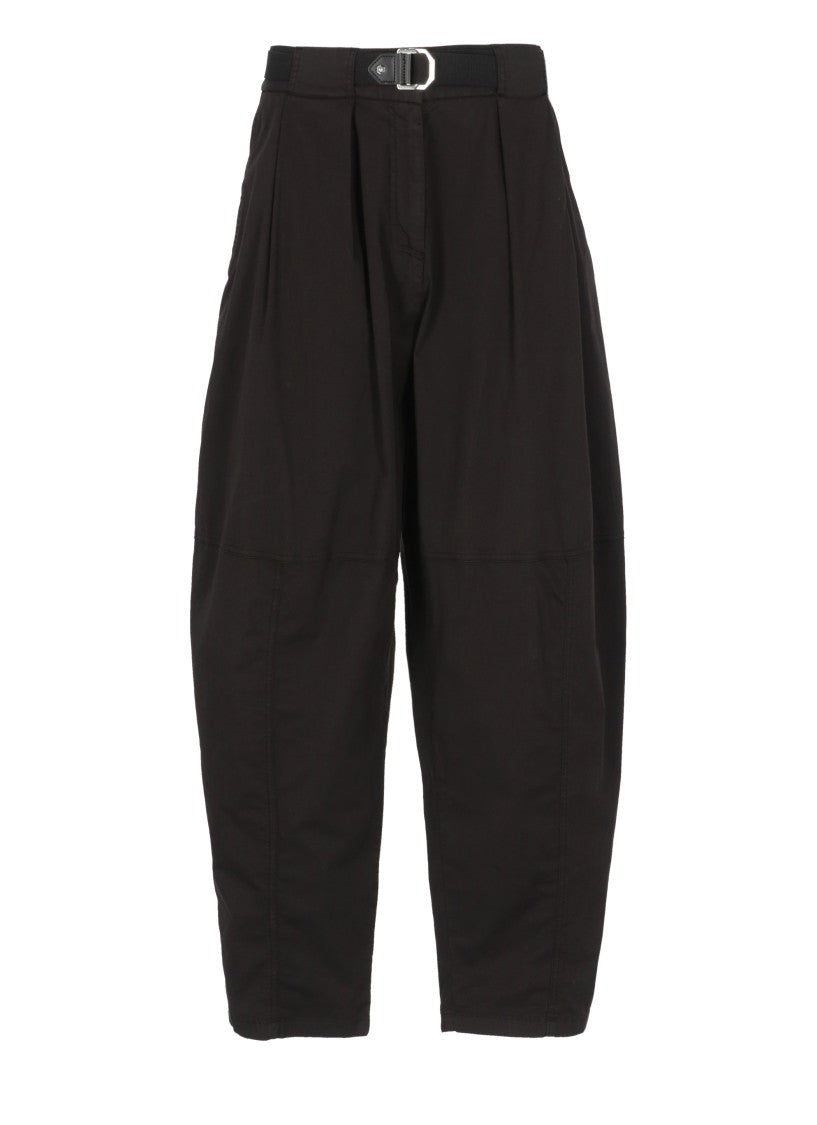 Pinko High-Waisted Cotton Pants With Matching Belt