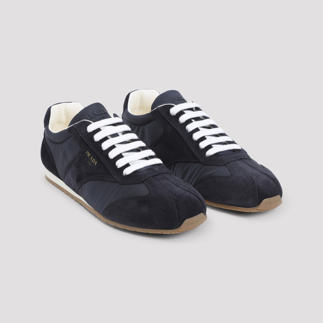 Prada Low-Profile Black Sneakers With Textured Panels
