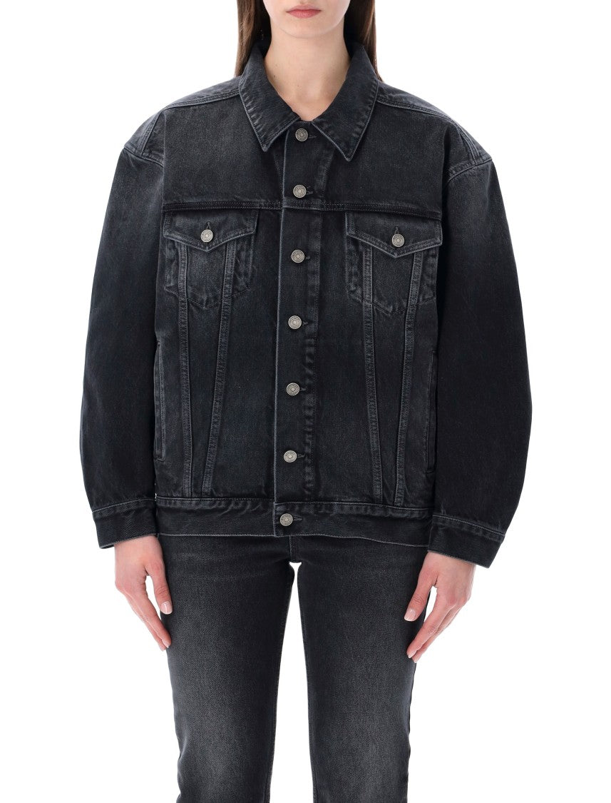Saint Laurent Oversized 70S Black Denim Jacket