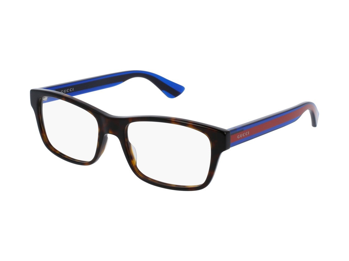 Gucci Gg0006on Striped Tortoiseshell Eyeglasses