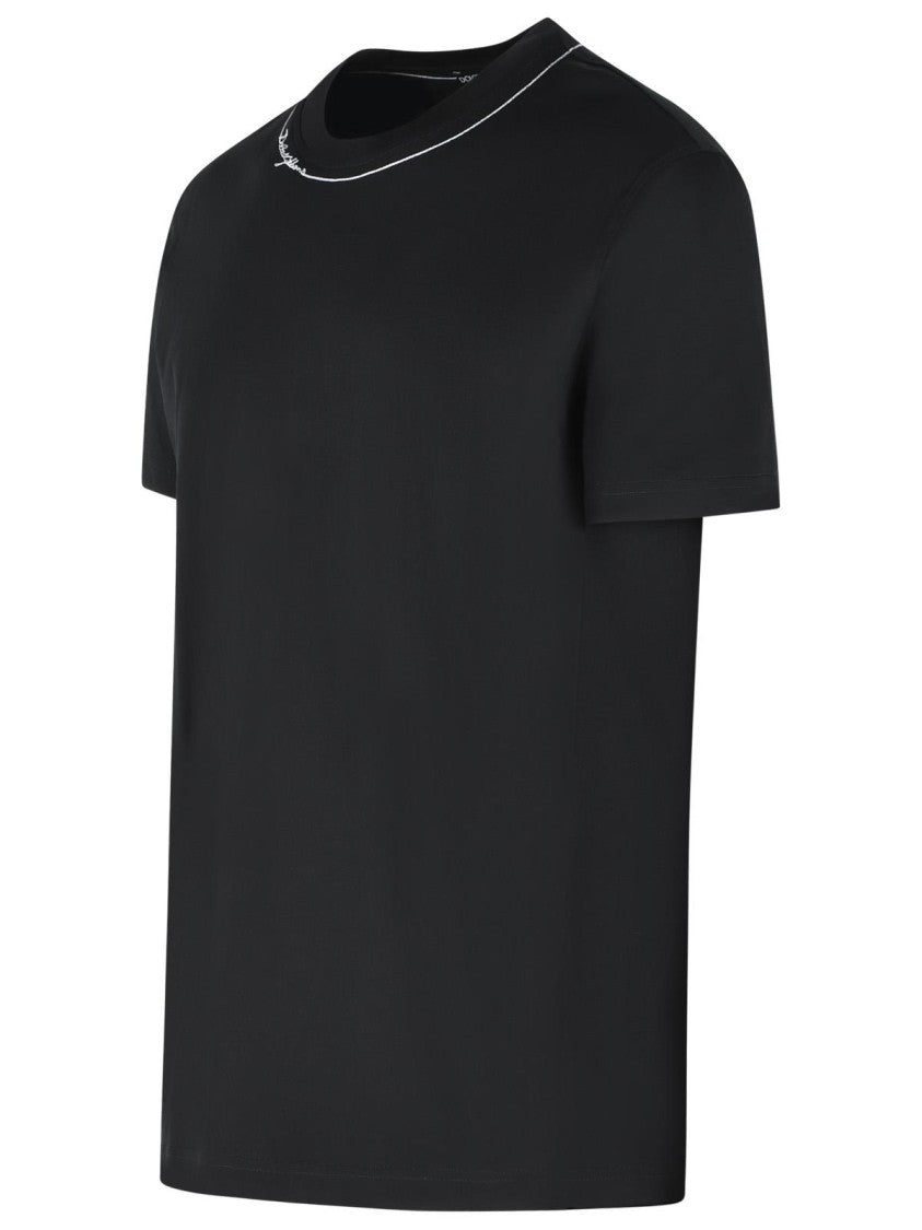 Dolce & Gabbana Black Cotton T-Shirt