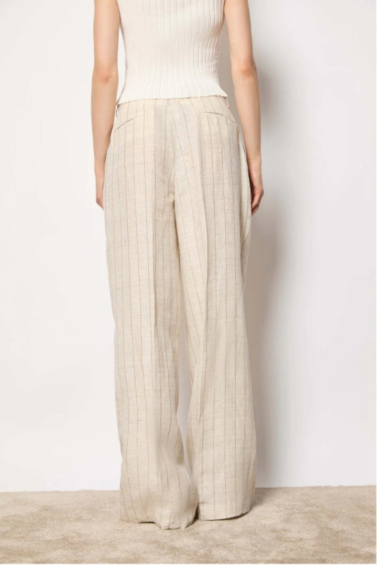 L.B.M. 1911 Ivory Wide-Leg Palazzo Pants