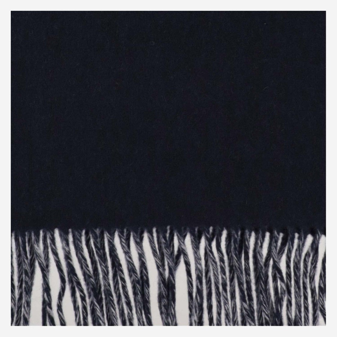 Jacquemus Navy Wool Scarf With Contrasting Logo Detail