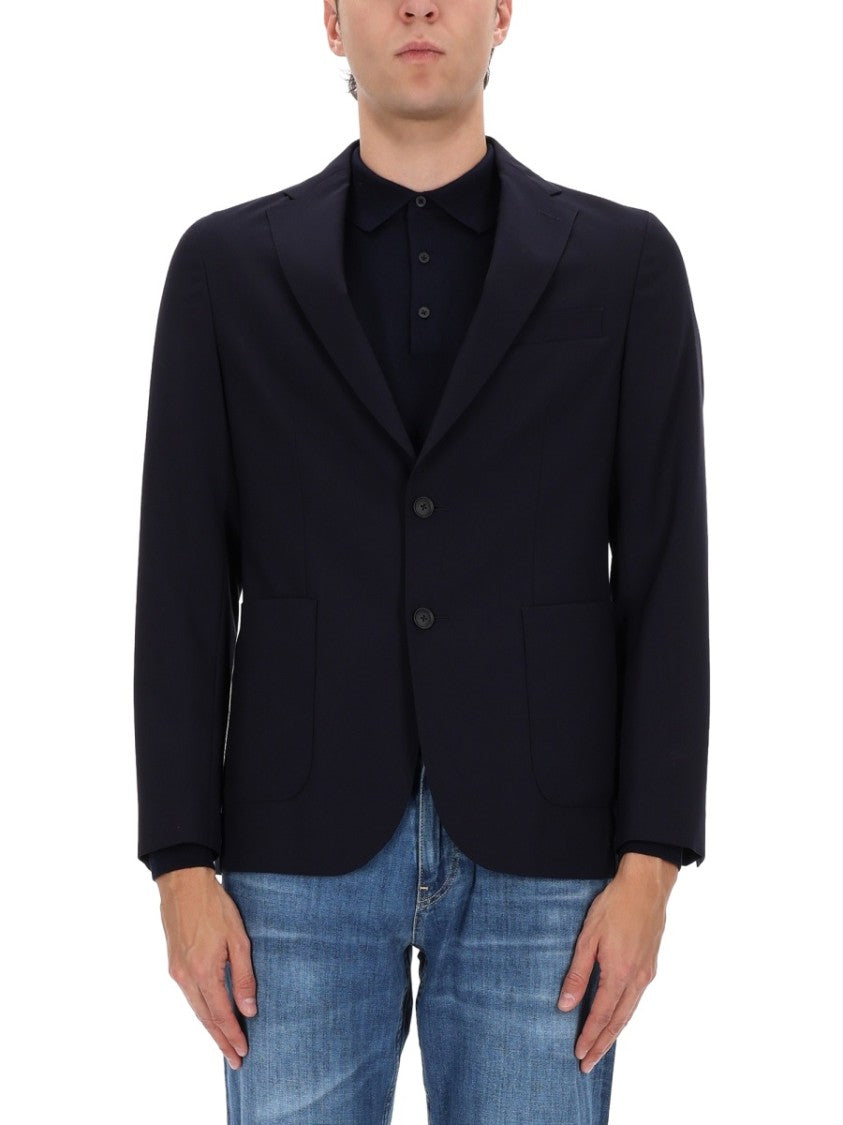 Boss Blue Virgin Wool C-Hanry Blazer