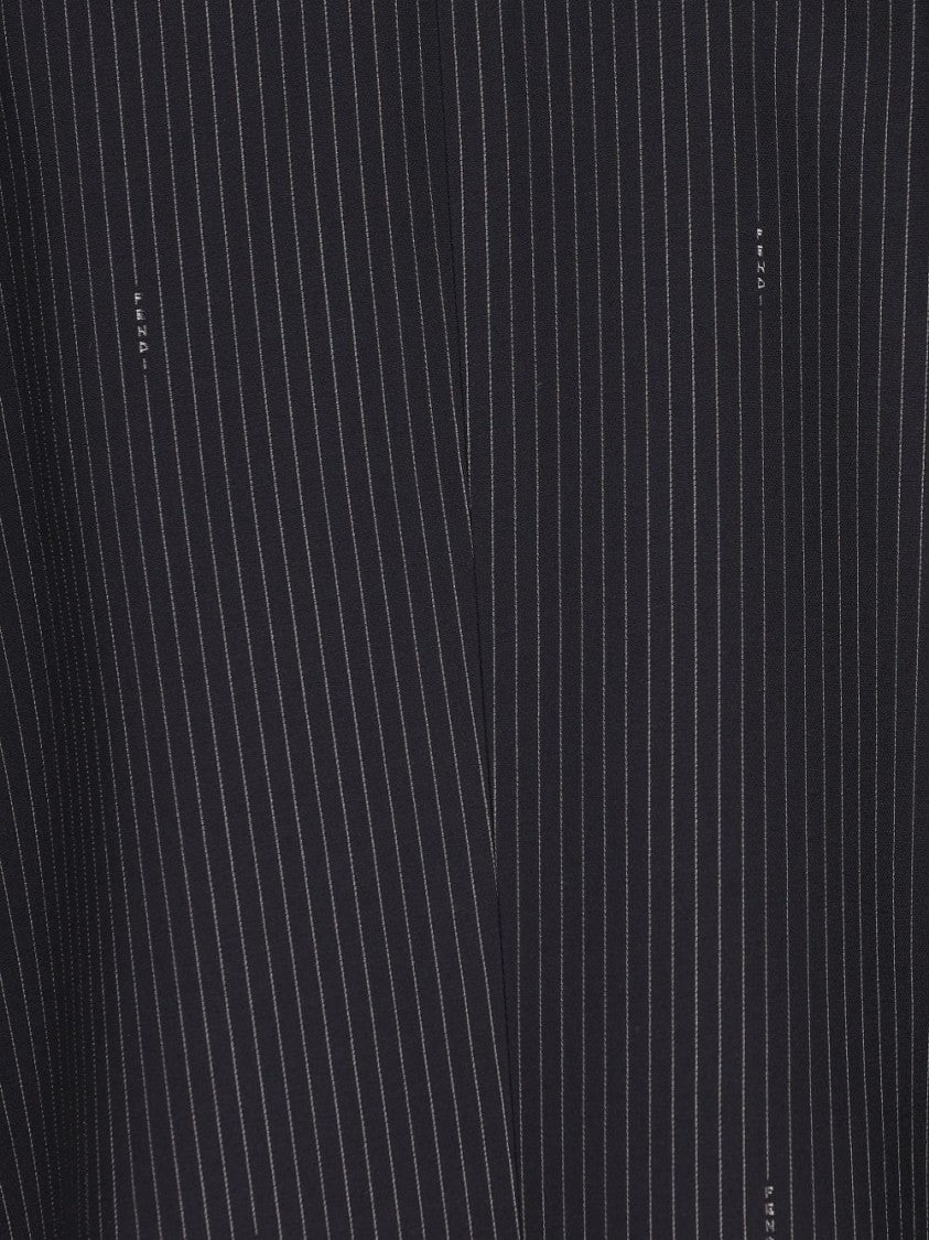 Fendi Double-Breasted Pinstripe Jacket With Notch Lapel