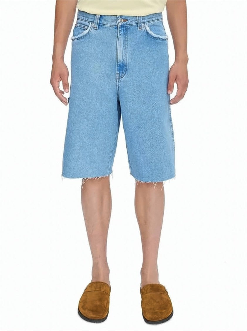 A.P.C. Light Blue Denim Shorts
