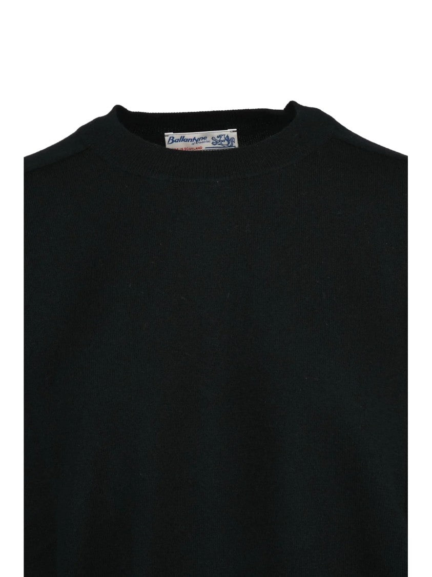 Ballantyne Crewneck Pullover Sweater With Puff Sleeves In Cashmere