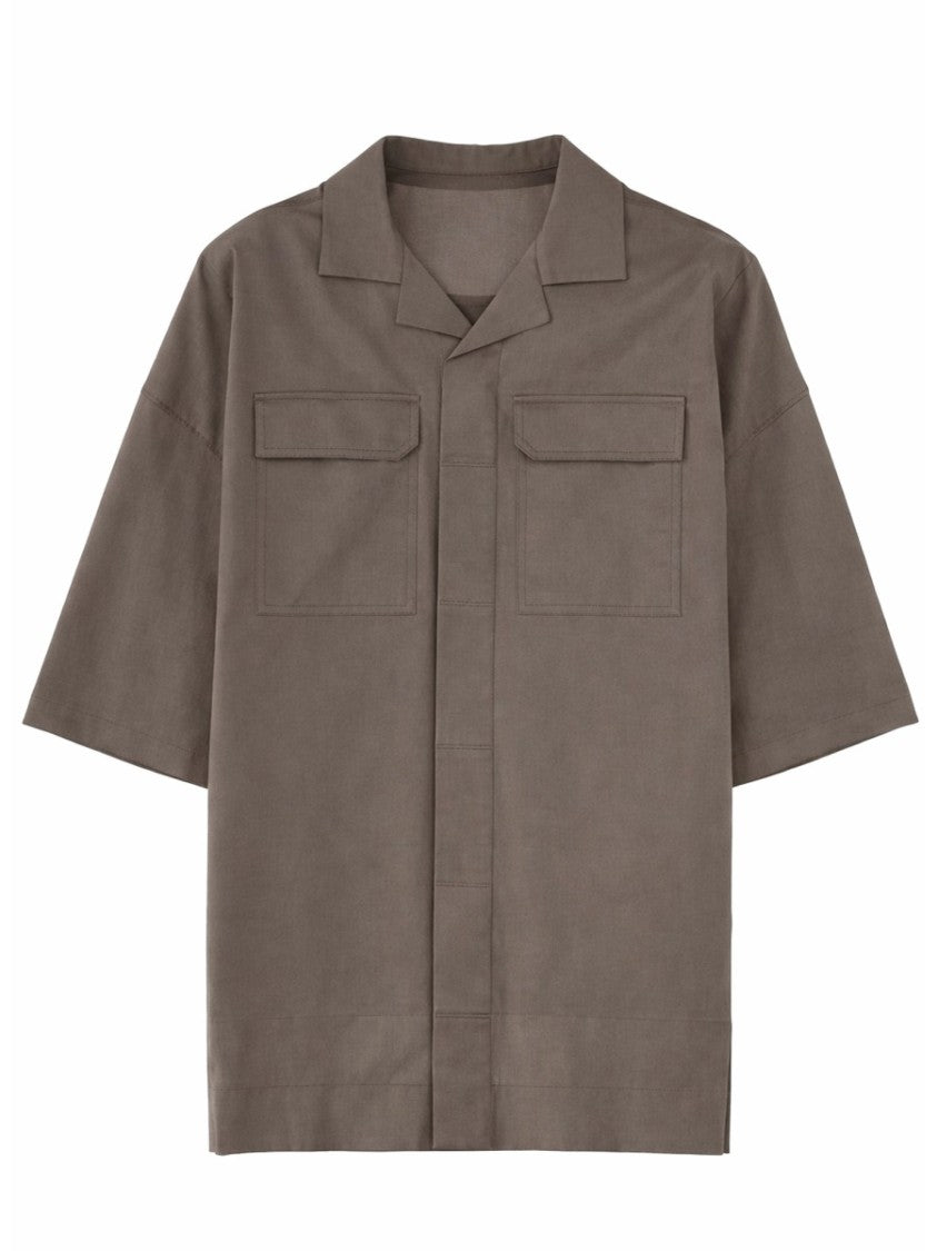 Rick Owens Magnum Tommy Oversized Utilitarian Cotton Shirt