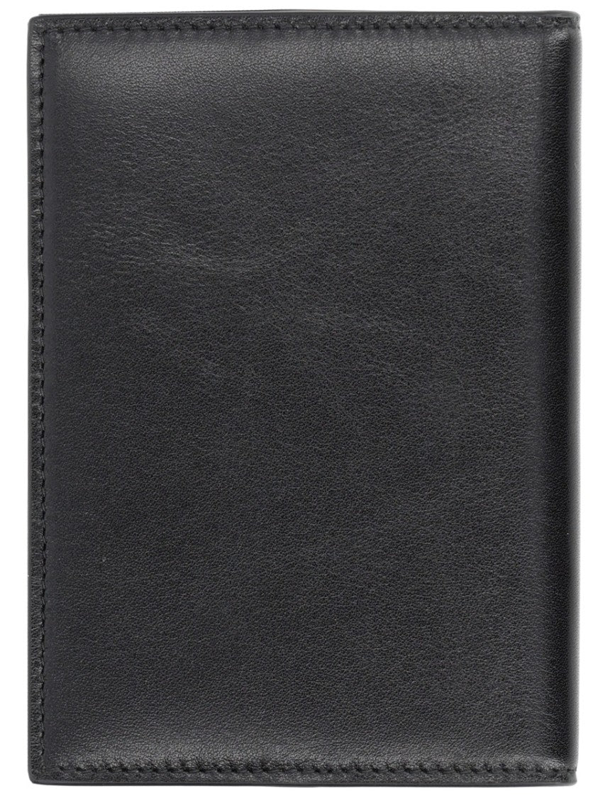 Dolce & Gabbana Neutral Storm Minimalist Passport Leather Wallet